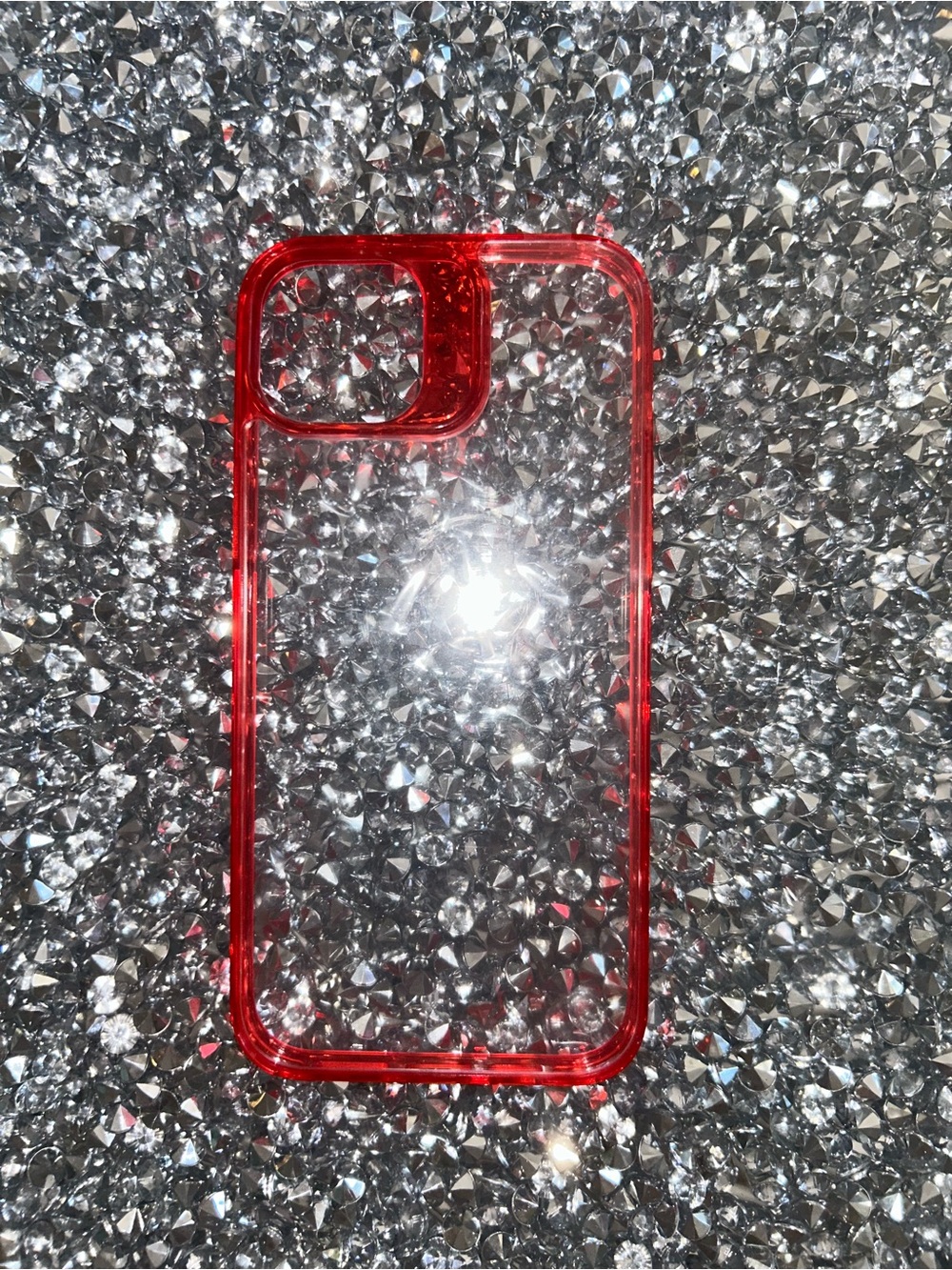iPhone 15 plus Red Clear Protective Phone Case - Slim Design